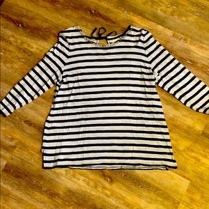 Chico’s striped top with detail